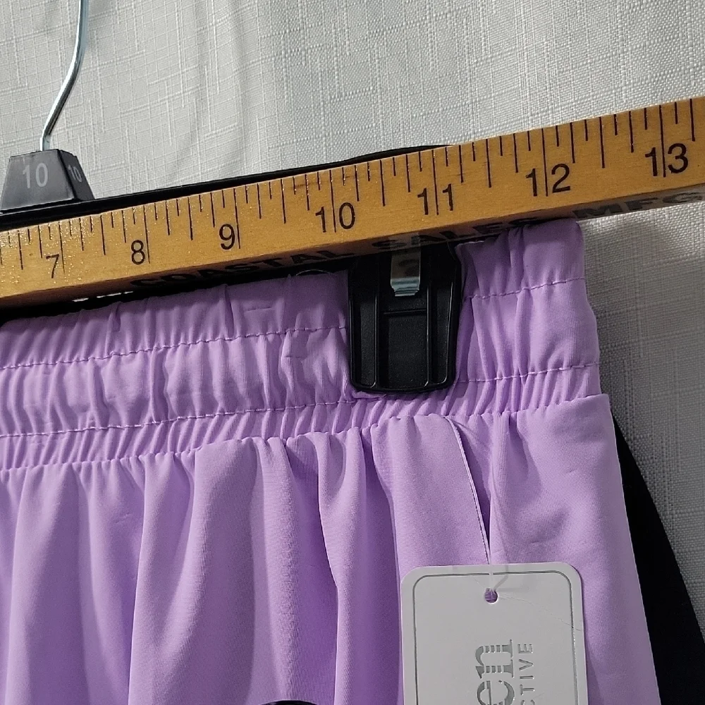 btween Light Purple & Black  Athletic Girls Shorts with Pockets Set Of 2 Size 10